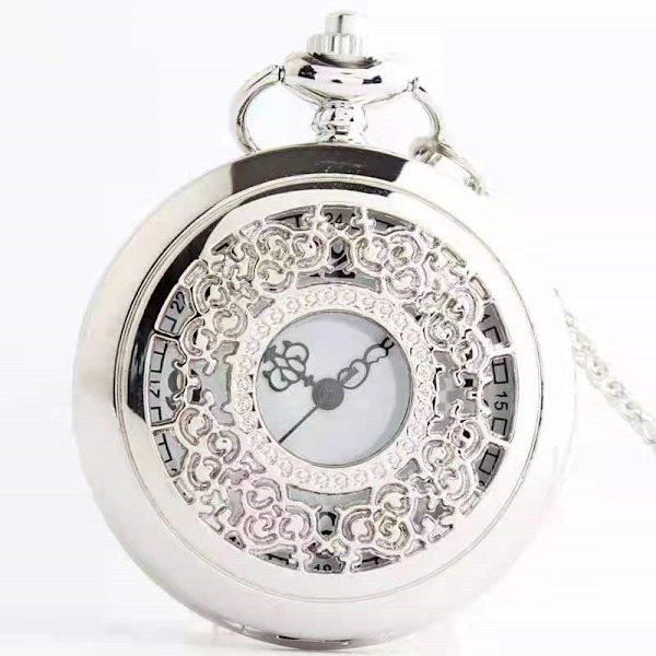 Udskåret Hul Retro Ur Herre Mode Halskæde Ornament Quartz Ur Lommeur Flip Stort Lommeur Gold
