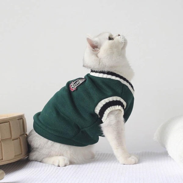 Katt Hundtröja Tröja Vinterhusdjurskläder för små hundar Kattväst Valpjacka Pet Kattkläder Kitty Kostym Ubranka Dla Psa Gray XL