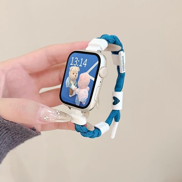 Klockarmband för Apple Watch iWatch för 1/2/3 38mm armband himmelsblått