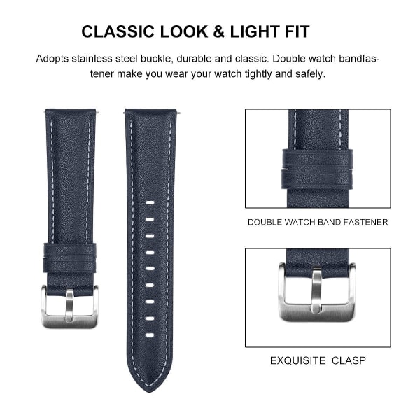 20 mm 22 mm watch för Samsung Galaxy Watch Active 2 40 mm 44 mm utbytesarmband Elegant armband 2 Brown 20mm