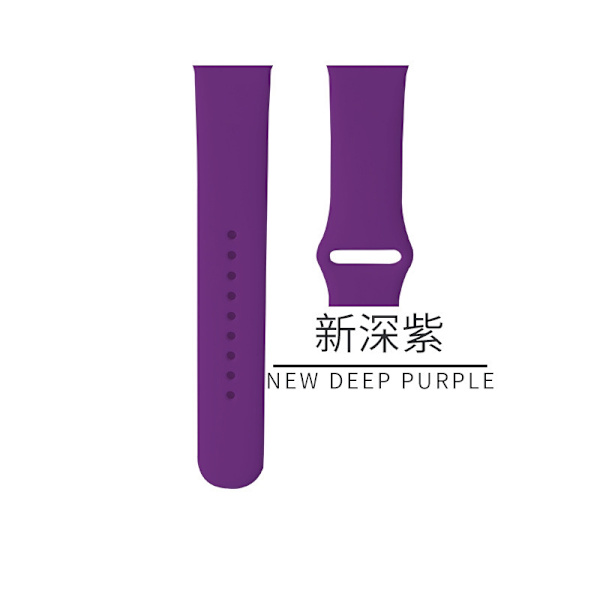 Kellon ranneke Apple Watch iWatchille. Soveltuu: 1-9 sukupolvi SE 42/44/45 vakiomalli 44 tumman violetti
