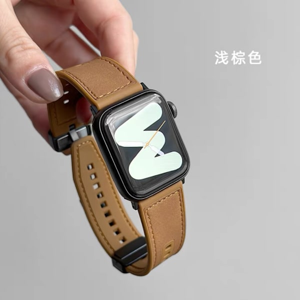 Klockarmband för Apple Watch iWatch 38/40/41mm gulbrun