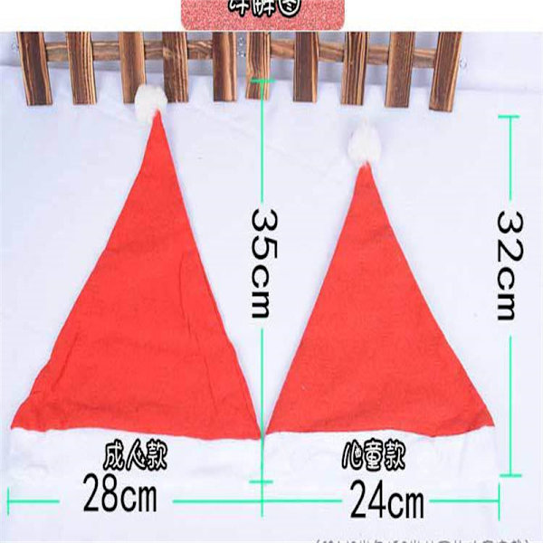 Plys Julehat Voksne Børn Julepynt Til Hjemmet Xmas Julemandsgaver Varme Vinterhuer Navidad 24cm X 32cm-children
