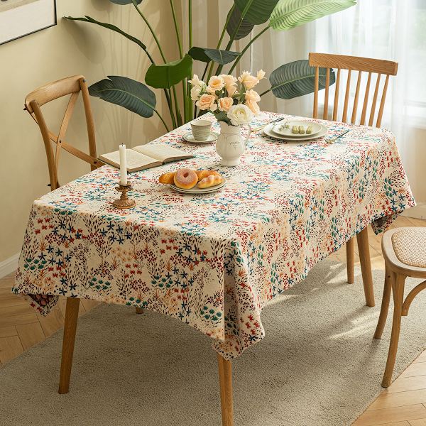 Amerikansk Ins Lätt Lyx Rektangulär Duk Chenille Tyg Jacquard Matbord Duk Vardagsrum Dekorativ Bordsmatta Posey geometry 90*140cm