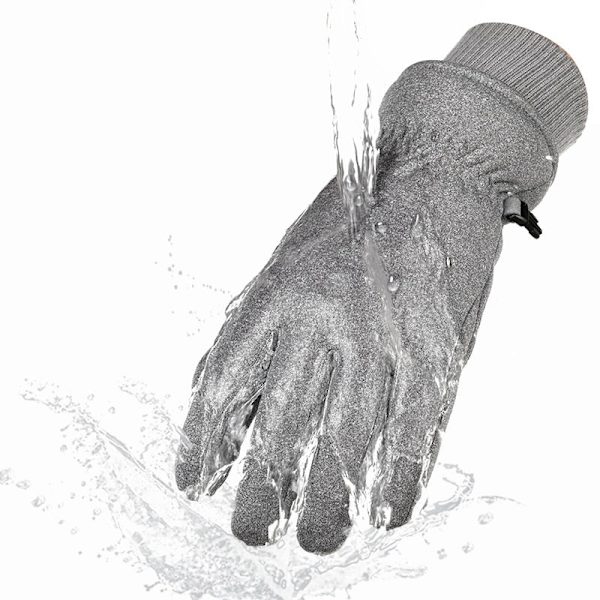 Miesten hiihtohanskat, tuulenpitävät, vedenpitävät, liukumattomat, plus velvet, lämpimät lumilautailuun, moottorikelkkailuun, moottoripyöräilyyn, ajohanskat, talvihanskat Black One Size