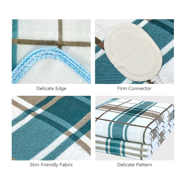 220V EU-kontakt Elektrisk Värmefilt Automatisk Termostat Dubbel Kroppsvärmare Sängmadrass Elektriska Uppvärmda Mattor Matta Värmare blanket Standard 120x150cm