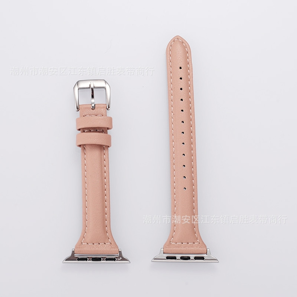 Urrem til Apple Watch iWatch flad grænseflade 22 mm uden stik Pink PG talje