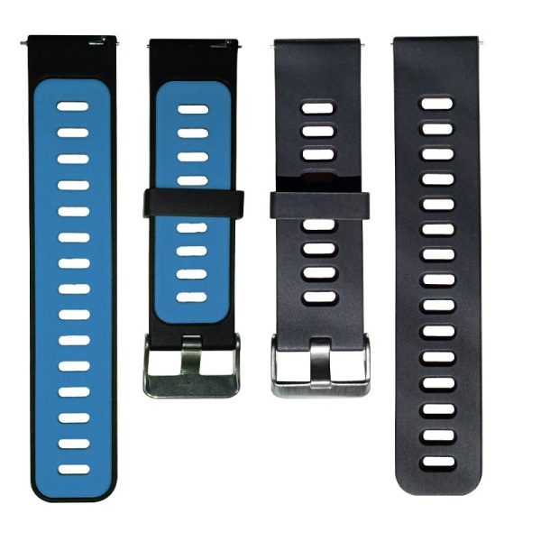 Tvåfärgat Klockarmband 22mm för Huami Amazfit2 Samsung WACTH 46mm black outside and gray inside