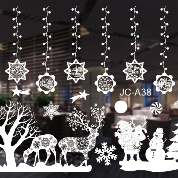 Jule vegg-vindusklistremerker God jul dekorasjon til hjemmet Julepynt Xmas Navidad Gave Nyttår 137-07
