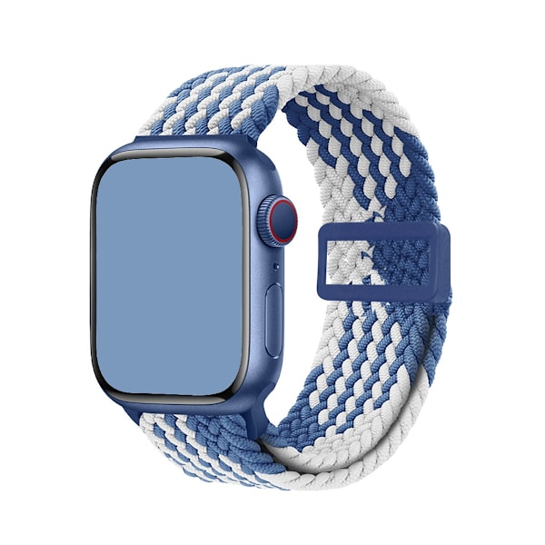 Klockarmband för Apple Watch iWatch 42/44/45/49MM Plast inre magnet Z blå och vit