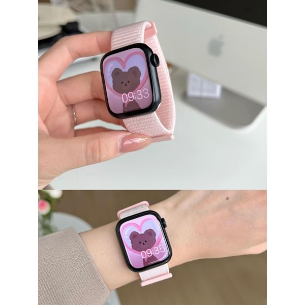 Kellon ranneke Apple Watch iWatch 38/40/41/ 10. sukupolvi 42mm universaali helmiäispulveri