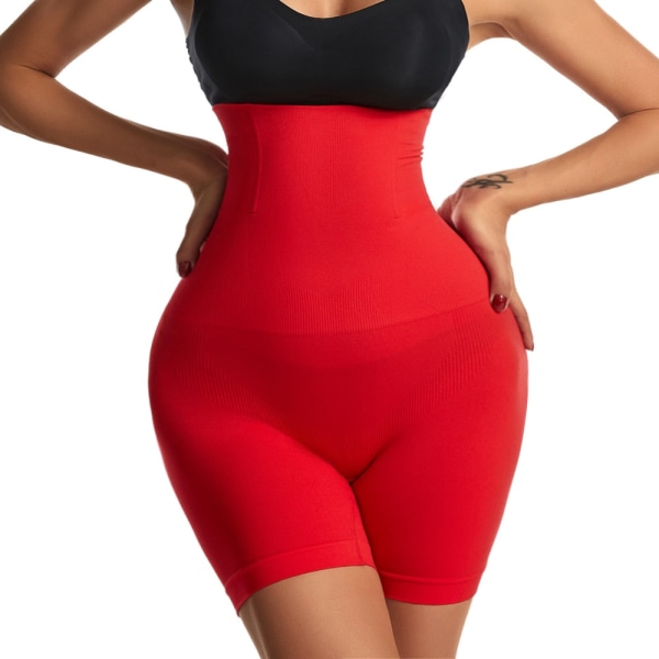 Shapewear för kvinnor Tummy Control Shorts High Waist Trosa Mid Thigh Body Shaper Body Shaping Lady Red XS S