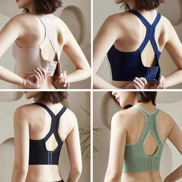 Jooga Rintaliivit Push Up Crop Fitness Urheiluliivit Naisille Sports Bras black 48-58kg  L