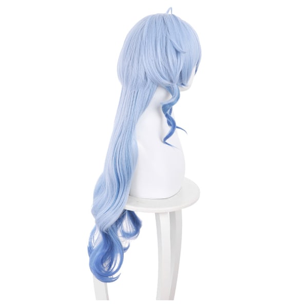 Spel Genshin Impact Ganyu Cosplay Peruk Blå 80cm Värmebeständig Syntetisk Hår Partyperuker Default Title