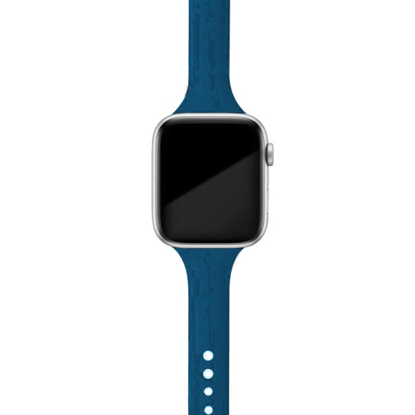 Smal rem för Apple Watch armband 40mm 44mm 38mm 42mm Silikon armband klockarmband correa iWatch 6 se 5 4 3 7 45mm 41mm horizon blue 30 38mm 40mm 41mm