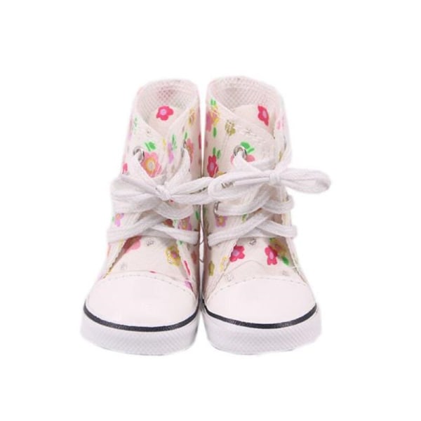 Dockaskor Passar för 43 cm Höjd Docka 7 cm High-top Canvas Skor Stövlar för 18 tum American Doll Our Generation Girl's Toy Present n9