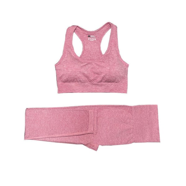 Yoga Set Träningskläder Träningsdräkt Toppar Och Leggings för Fitness Sport För Kvinnor Sky blue L