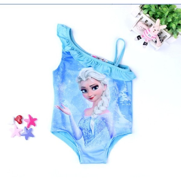 Baddräkt Barnkläder Baddräkt Badkläder Light Blue XS（90C）