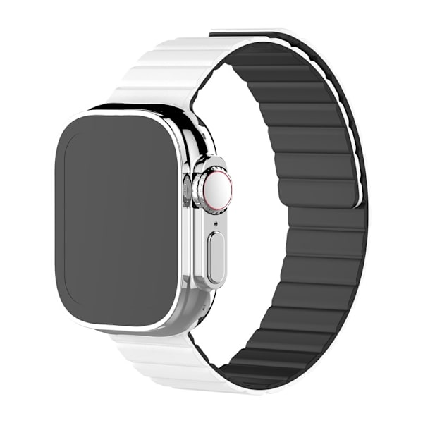 Urrem til Apple Watch iWatch til S10-42mm 38/40/41mm hvid med sort