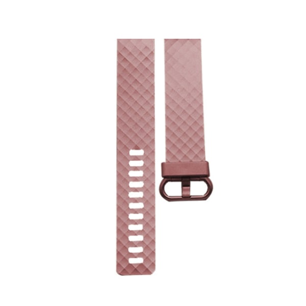 Watch för Fitbit Charge 4 Armband Watch Silikonarmband för Fitbit Charge 3/3 SE Tillbehör Rose pink L