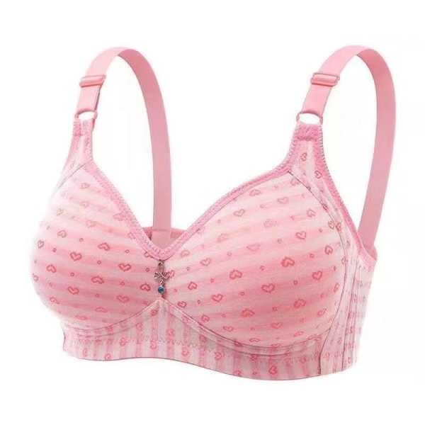 Push Up BH'er til Kvinder Trykt Justerbar BH Dame Undertøj Plus Størrelse Rose red 42/95C