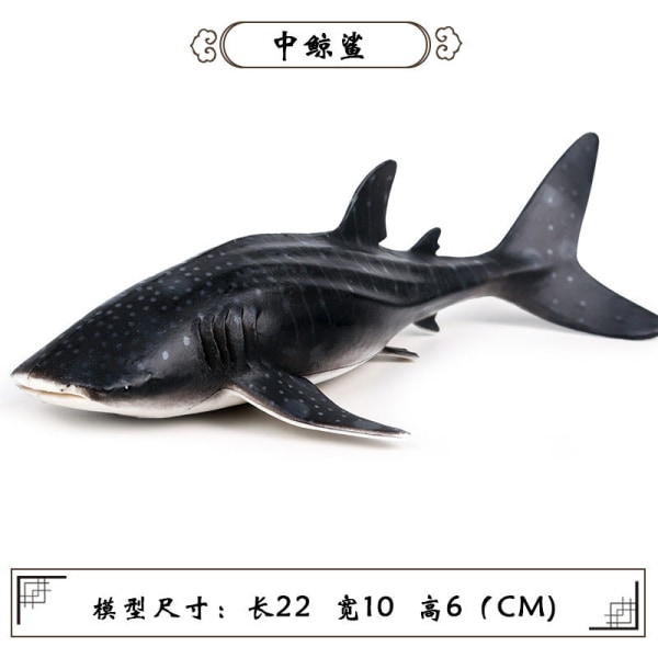 En mängd marina livsmodeller Vithaj Megalodon Whale Shark Tiger Shark Blåval Barn lär sig kognitiva prydnadsföremål M-119 killer whale [0.130kg]]