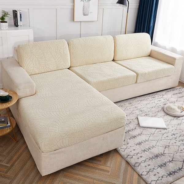 Vanntett trekk til sofa 1/2/3/4 seter, putetrekk, støvtett, tettsittende beskyttelse, jacquard plysjfiber for stue Vivid green 2 SEATER