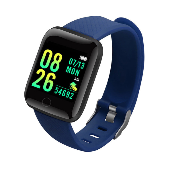 Sportarmband D13 färgskärmsarmband Sport Stegräkning Bluetooth påminnelse Puls Watch 116s-dark Blue (Fitpro background)