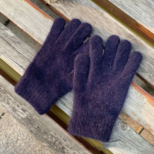 Hansker dame vinter søte plysj varme ridehansker damehansker damehansker dame vinterhansker vinterhansker dame Purple One Size