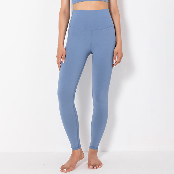Lulu Yogakläder Naken Känsla Yogabyxor Dam Hög Midja Höftlyft Löpartights Stretch Träningsbyxor 6560 trousers-Zhang Qing XS
