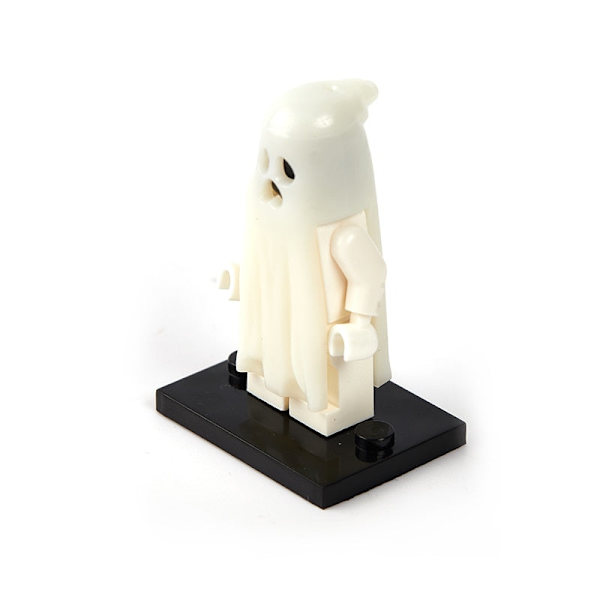 2 st/set Skräck Halloween-serie Byggklossar Självlysande Leende &amp; Gråtande Spöke Modell Actionfigurer Små Klossar Leksaker för Barn Default Title
