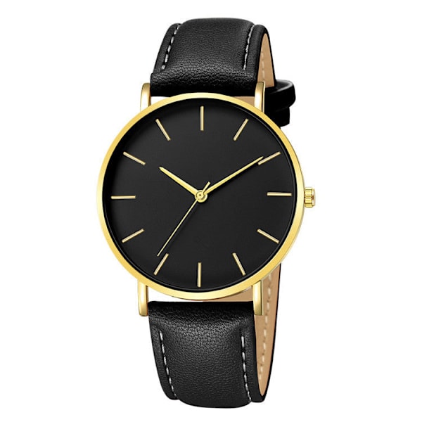 Klocka Enkel Klocka Casual Herrklocka Business Quartzklocka Modebälte Herrklocka White Shell white needle Black Belt