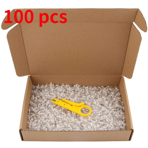 100 st Krympskarv Kopplingsplintar Trådanslutning Krymphylsa Rör Elektrisk Skarv Lödkabel Krympslang med Lödning 100pcs AWG 16-14
