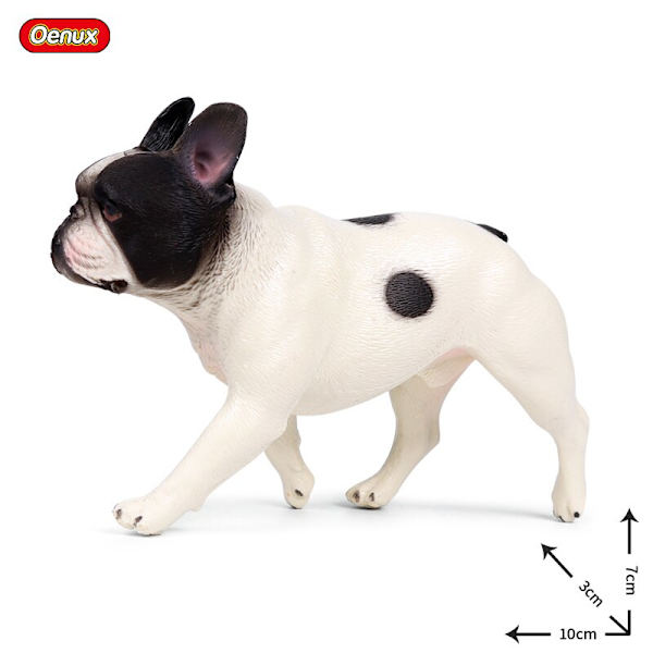 Oenux Dejlige Fransk Bulldog Dyr Sød Hvalp Sovende Dovne Hund Actionfigurer Model Figur PVC Boligindretning Uddannelseslegetøj without box19