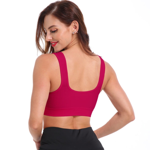 Yoga BH Sport Top Push Up Underkläder Sport BH Crop Fitness Sportkläder charming pink L