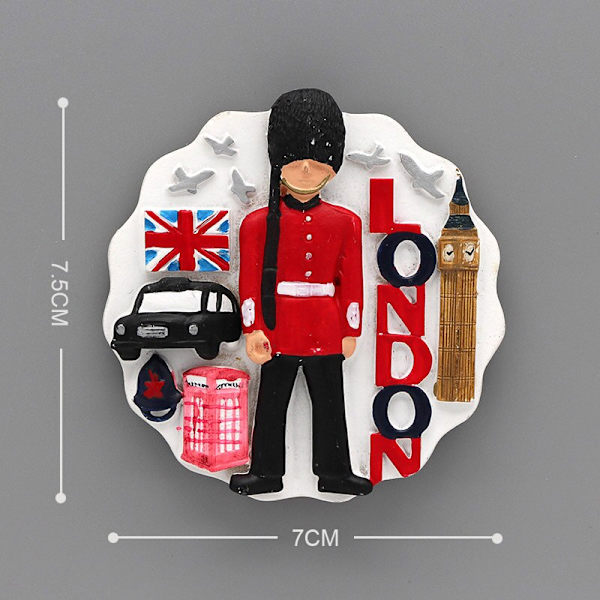 Lontoon matkamuisto magneettiset 3D jääkaappimagneetit Brittisotilasbussi London Bridge jääkaappimagneetit Maailman turismimatkamuistolahjat London city 3