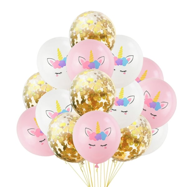 Regnbue Enhjørning Bursdagsfest Dekorasjon Engangsservise Sett Enhjørning Ballong Jente Baby Shower Barn Bursdagsfest Utstyr number3 set3