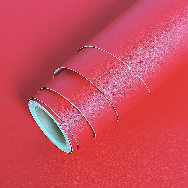 Selvklebende Marmor Tapet, Skrell og Fest Klistremerker Matt Rød 40cm x 2m Matte Red 40cm x 2m