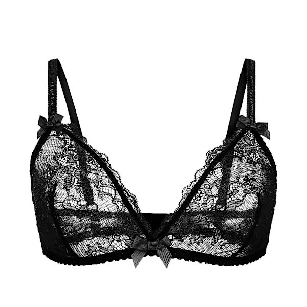 Varsbaby Sexig Genomskinlig Spets-BH Pink XXL