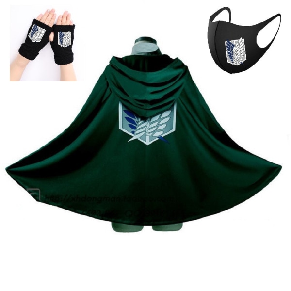 Attack on Titan Kappa Shingeki No Kyojin Scouting Legion Aren / Levi Capes Cosplay Kostym 5 S