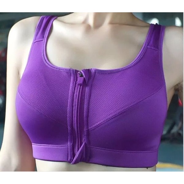 Yoga BH Stötsäker Andningsbar Gym Träningskläder För Kvinnor GRAY 4XL