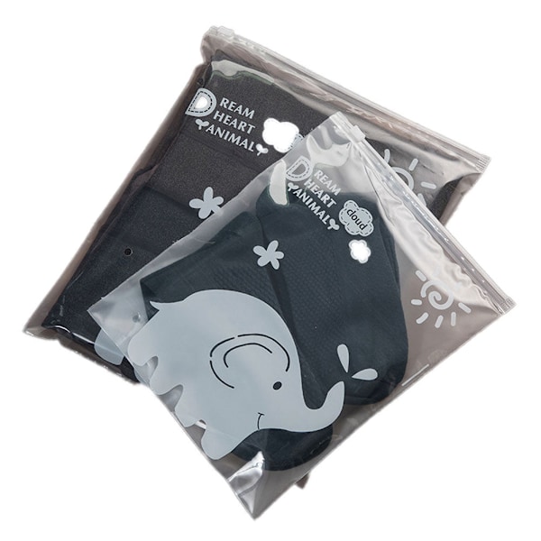 10 st 0,18 mm Daisy Matta/Frostade Plastförpackningspåsar med Dragkedja, T-shirt Badkläder Zip Lock Klädpåsar 35X45CM Elephant