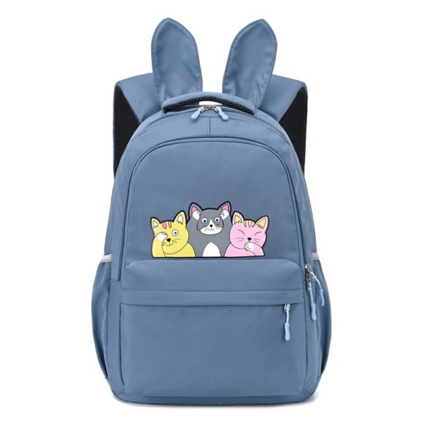 Skolväska för tonårsflickor barnryggsäckar sött djurtryck canvas skolryggsäck barn kattväska 569-1 Beige Backpacks