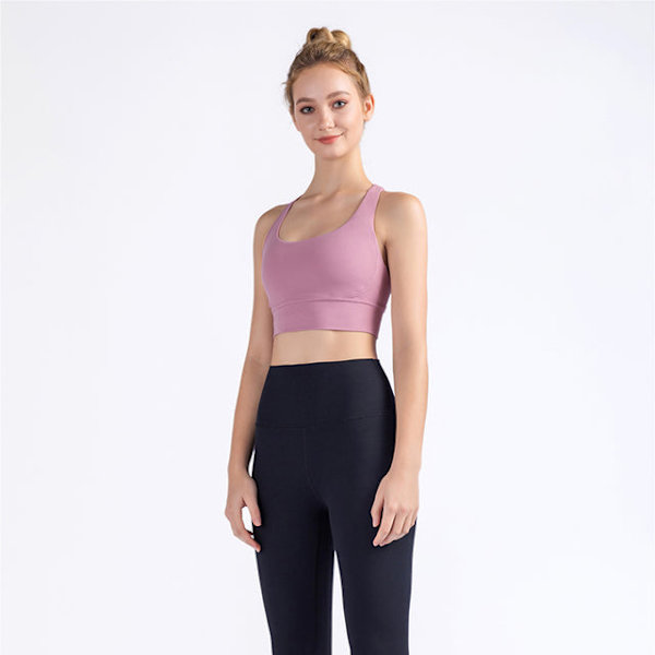 Yoga Toppar BH Enfärgad Och Sexig Sportkläder Utomhus Träningskläder Red XL