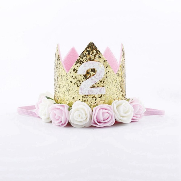 1 stk. Første Fødselsdagsfest Hatte 1. 2. 3. Krone Fødselsdagshatte Nummer Et Festpynt Børnetilbehør Nyfødt Barn 1 Crown