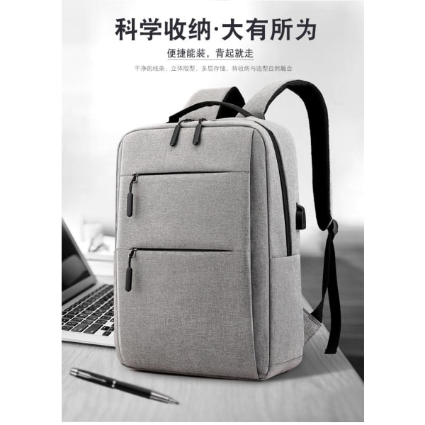 Canvas-reppu ulkoiluun ja vapaa-aikaan Grey 15.6in