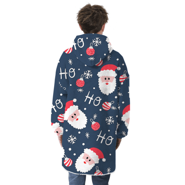 Joulu Pyjamat Yhteensopivat Perhe Pyjamat Talvi Peitto Yöpaita Pitkähihainen Kashmir Huppari Kaksisuuntainen Käyttö BWQG-TWQG038 Children's style-average size