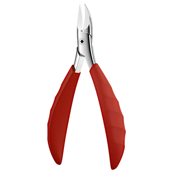 Nagelbandsset med tång, nagelsax och nagelklippare för tjocka tånaglar - Pedikyrverktyg Red bent nose plier