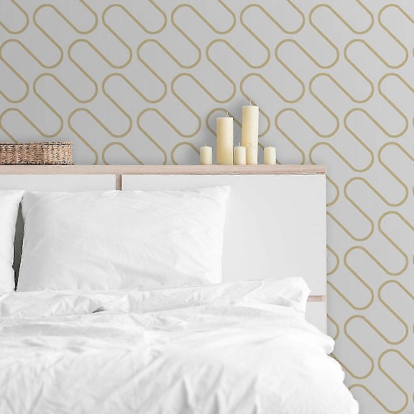 Linear Curve Tapet Hvit/Gull White/Gold
