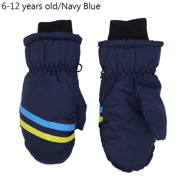 1 par Nya Mode Barn Vinter Snö Varma Handskar Pojkar Flickor Skidhandskar Vindtäta Vattentäta Tjocka Vantar Håller Fingrarna Varma 6-12 years old2 One Size